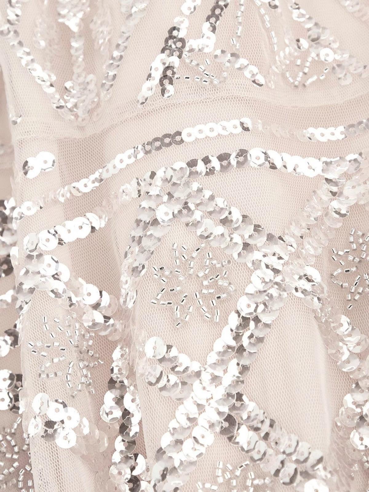 MARCIANO Gonna Donna CRYSTALS EMBROIDERED 4GGD17 6248A FB4S Beige - Stilato