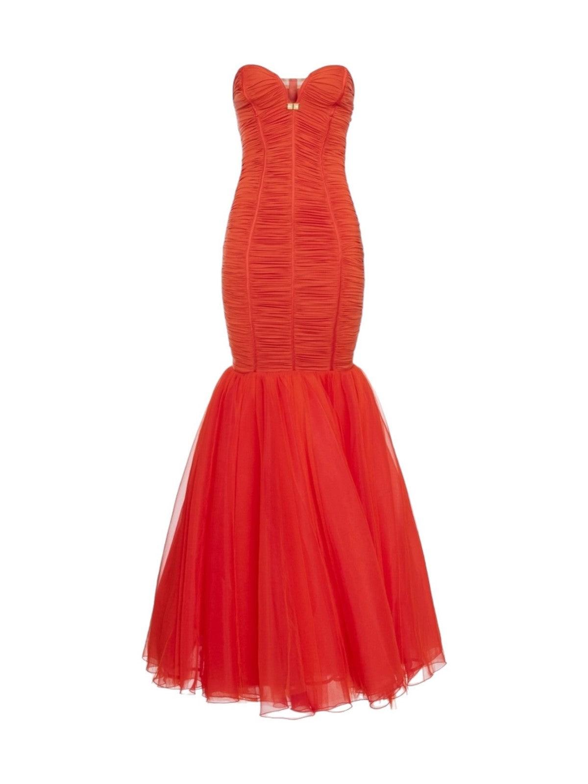 ELISABETTA FRANCHI Γυναικείο Φόρεμα AB61542E2 800 Κόκκινο - Στυλιζαρισμένο