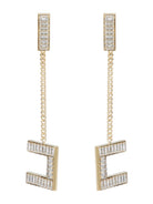 Orecchini Pendenti Donna Elisabetta Franchi Con Logo - OR34B47E2 U95 - Stilato