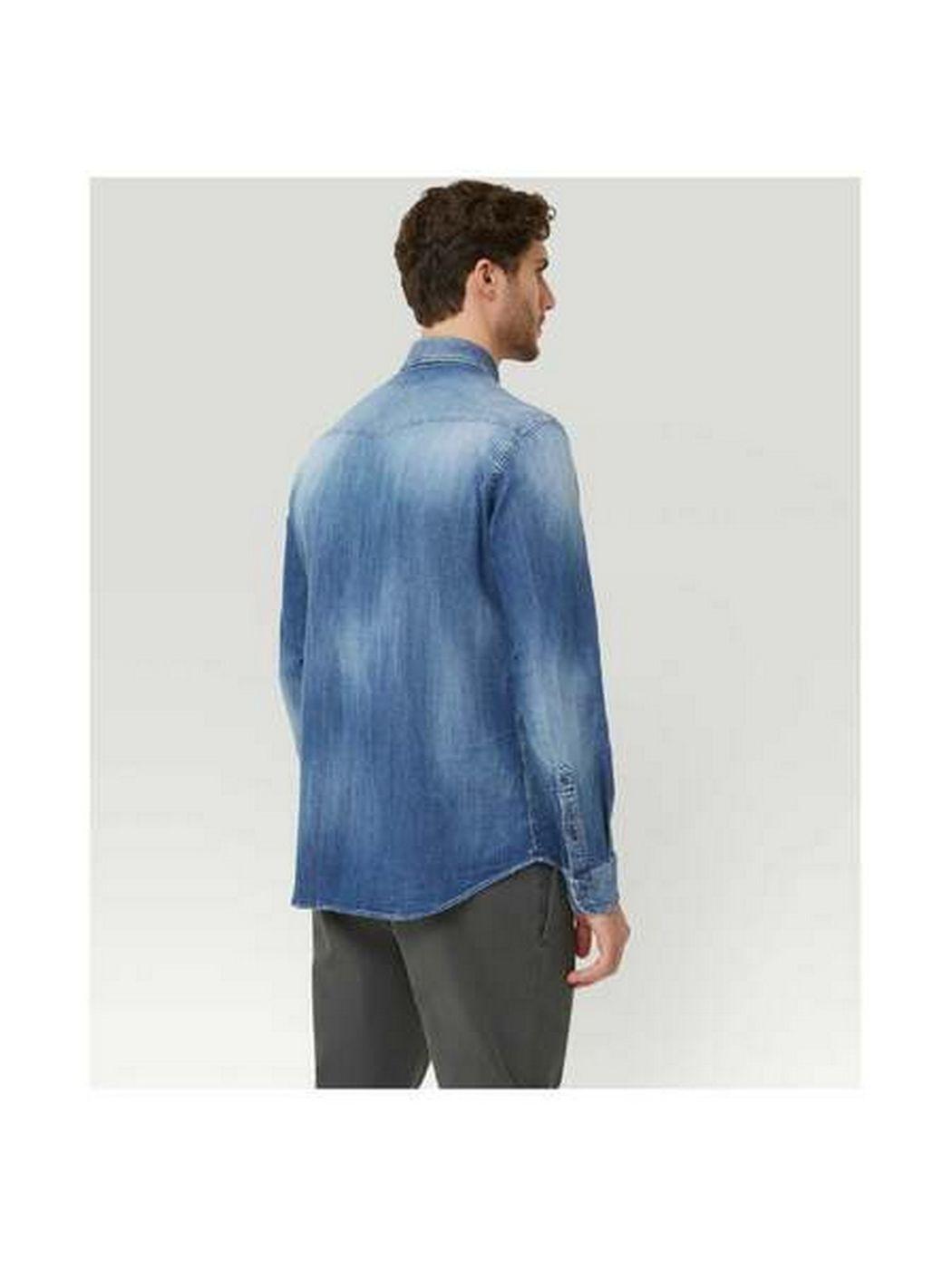 DONDUP Ανδρικό Πουκάμισο UC300R DS0259 CH5 800 Μπλε - Στυλιζαρισμένο