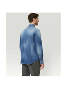 DONDUP Ανδρικό Πουκάμισο UC300R DS0259 CH5 800 Μπλε - Στυλιζαρισμένο