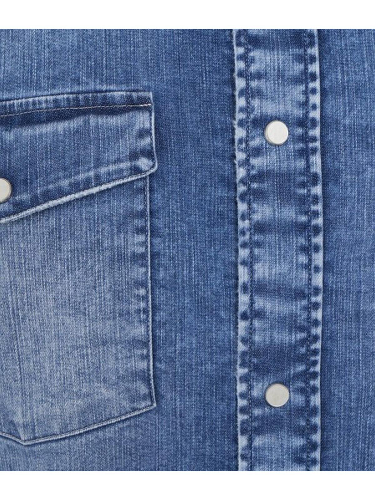 DONDUP Ανδρικό Πουκάμισο UC300R DS0259U FP6 800 Μπλε - Στυλιζαρισμένο