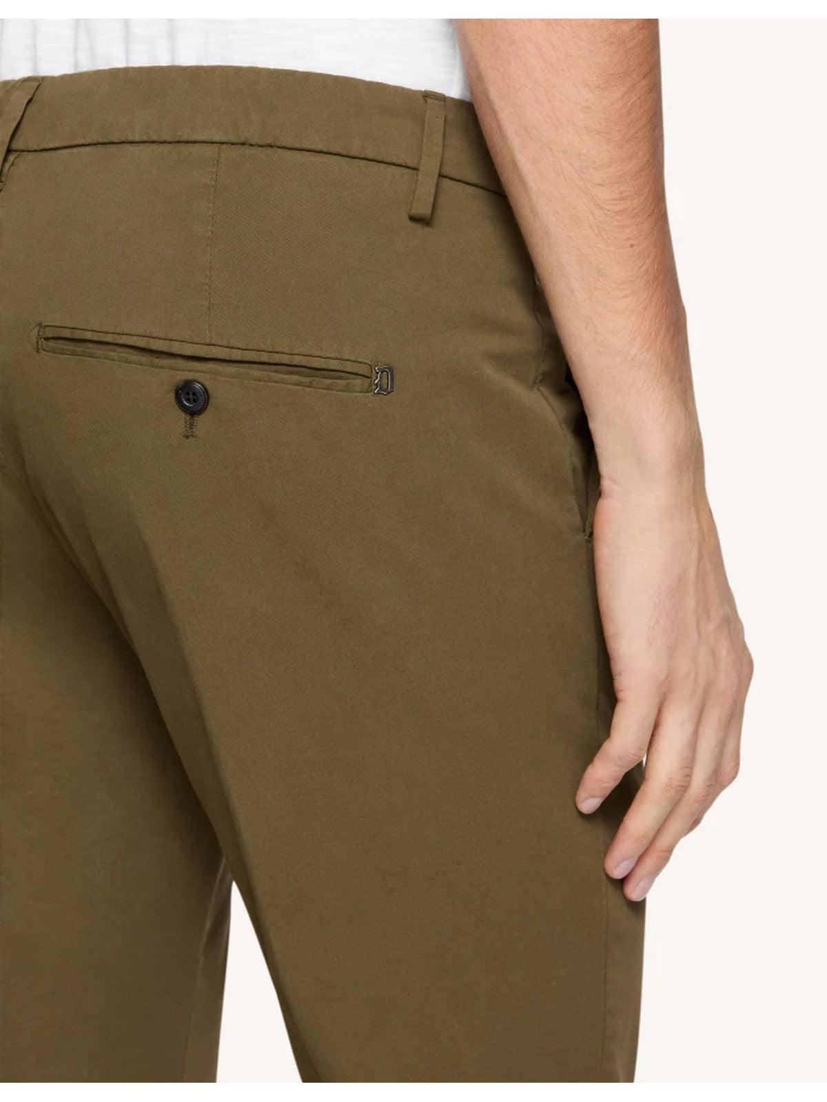Pantalones Gaubert DONDUP para hombre UP235 GSE046U PTD 656 Verde - Rectos