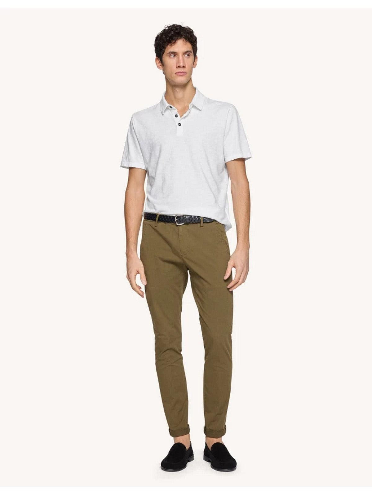 Pantalones Gaubert DONDUP para hombre UP235 GSE046U PTD 656 Verde - Rectos