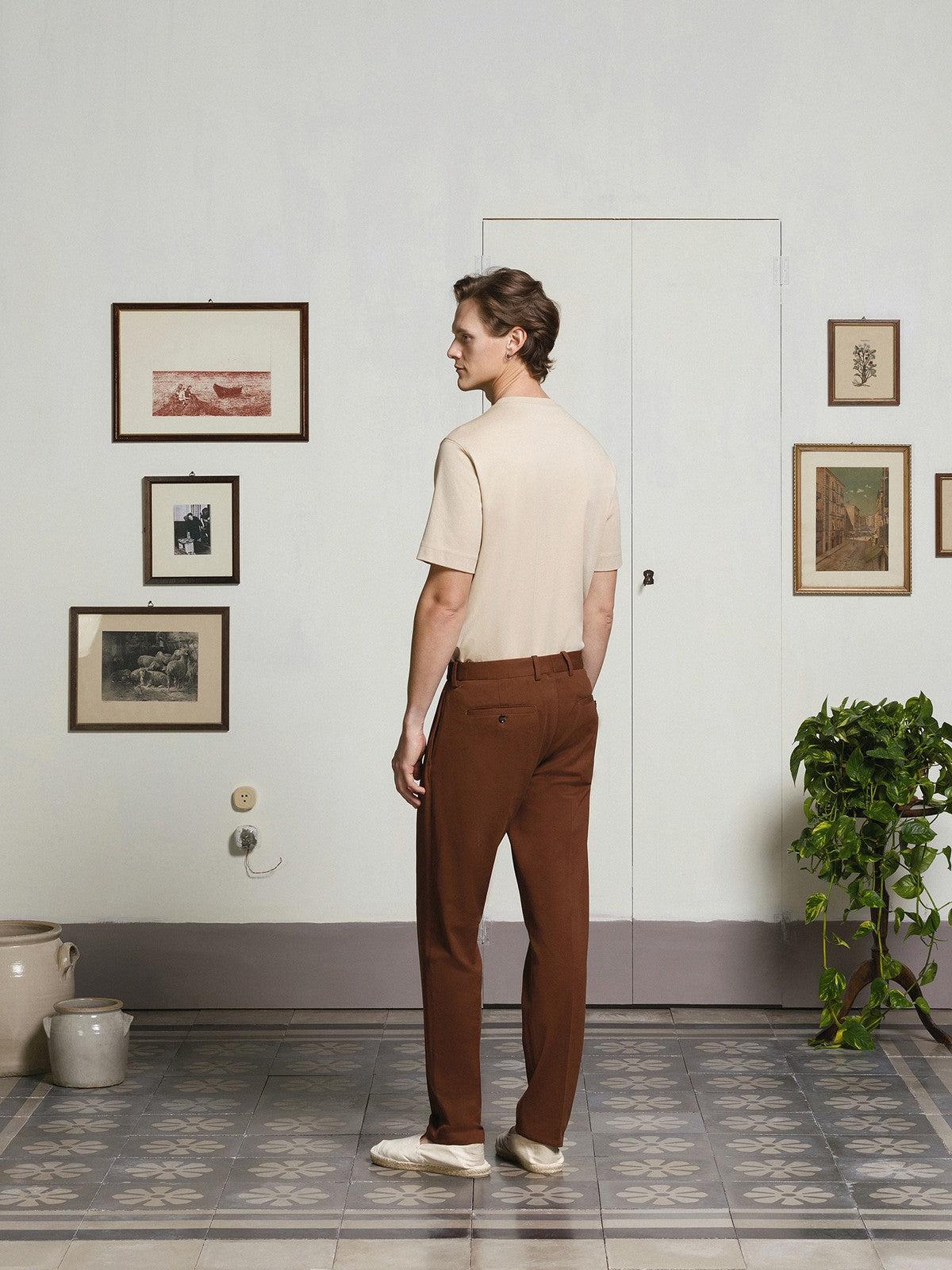 Pantalón de hombre CIRCOLO 1901 CN3820 685 Marrón - Recto