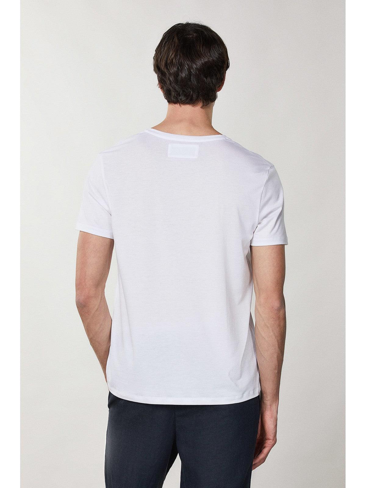 PATRIZIA PEPE Ανδρικό T-Shirt και Πόλο 5M1267 JT23 W103 Λευκό - Στυλιζαρισμένο
