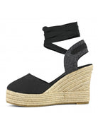 COLORES DE CALIFORNIA Tacón de cuña para mujer CAPRI04 BLA Negro - Stiletto