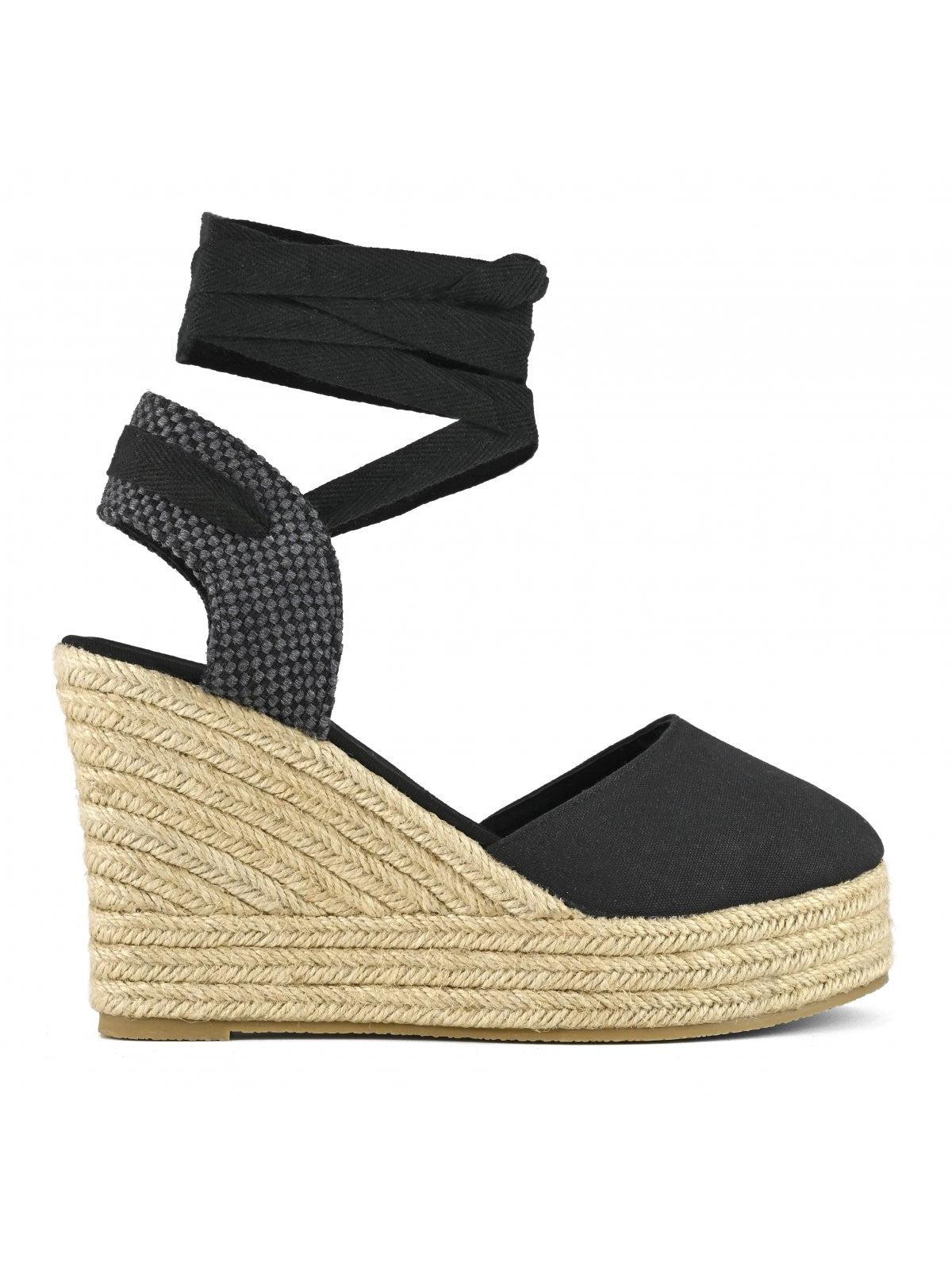 COLORES DE CALIFORNIA Tacón de cuña para mujer CAPRI04 BLA Negro - Stiletto