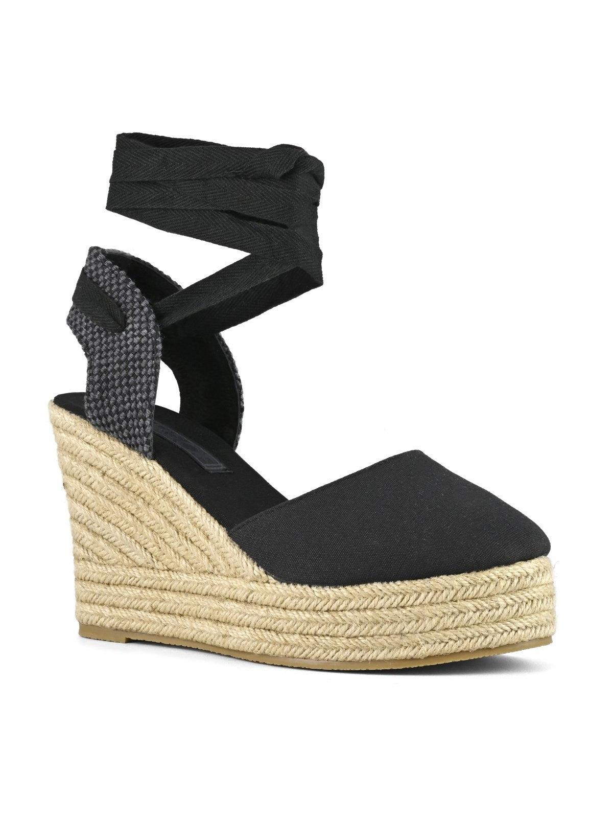 COLORES DE CALIFORNIA Tacón de cuña para mujer CAPRI04 BLA Negro - Stiletto