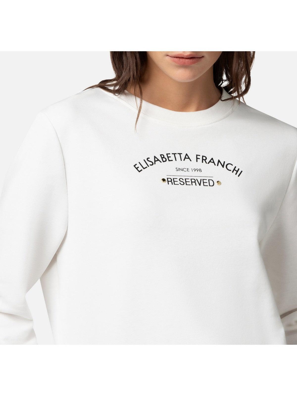 ELISABETTA FRANCHI Felpa Donna MD00241E2 360 Avorio - Stilato
