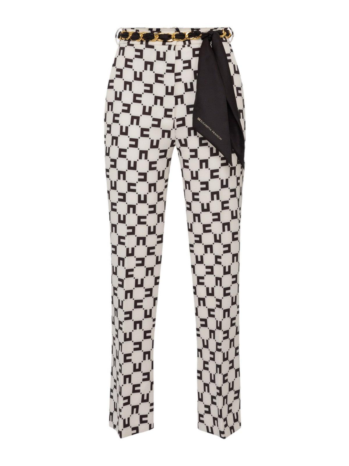 ELISABETTA FRANCHI Pantalone Donna PAS1641E2 E84 Avorio - Stilato