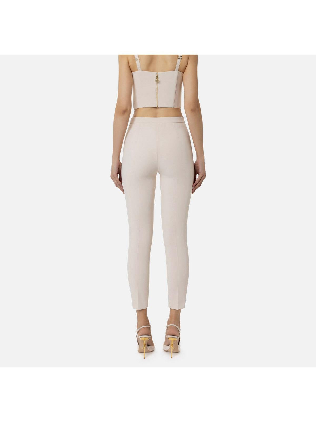 ELISABETTA FRANCHI Pantalone Donna PA02841E2 193 Avorio - Stilato