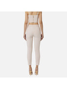 ELISABETTA FRANCHI Pantalone Donna PA02841E2 193 Avorio - Stilato