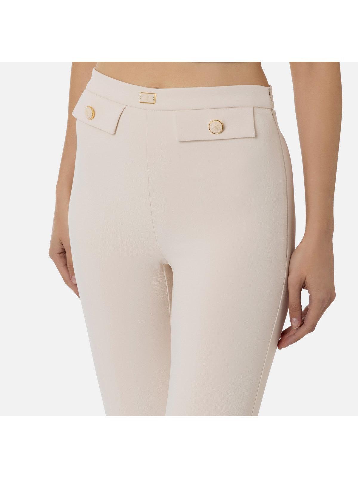 ELISABETTA FRANCHI Pantalone Donna PA02841E2 193 Avorio - Stilato