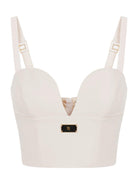 ELISABETTA FRANCHI Top Donna TO00941E2 193 Avorio - Stilato