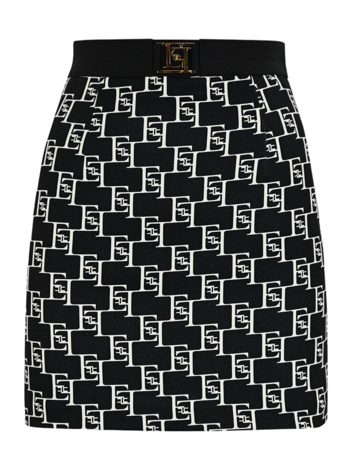 ELISABETTA FRANCHI Γυναικεία Φούστα GOS0341E2 685 Μαύρη - Ελαστική