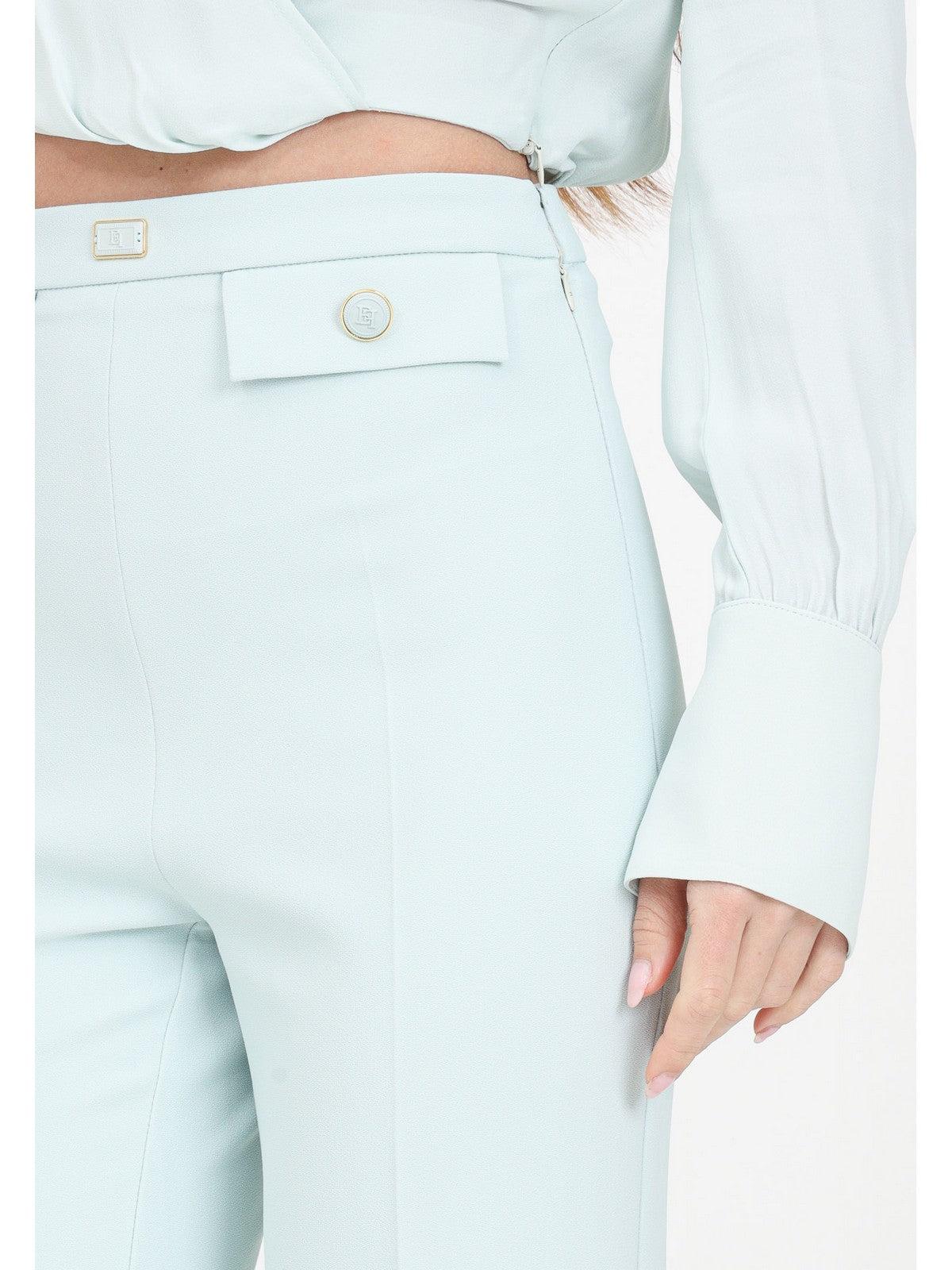 ELISABETTA FRANCHI Γυναικείο Παντελόνι PA02941E2 BV9 Πράσινο - Ελαστικό