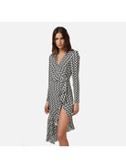 ELISABETTA FRANCHI Γυναικείο Φόρεμα ABS4442E2 685 Μαύρο - Στυλιζαρισμένο