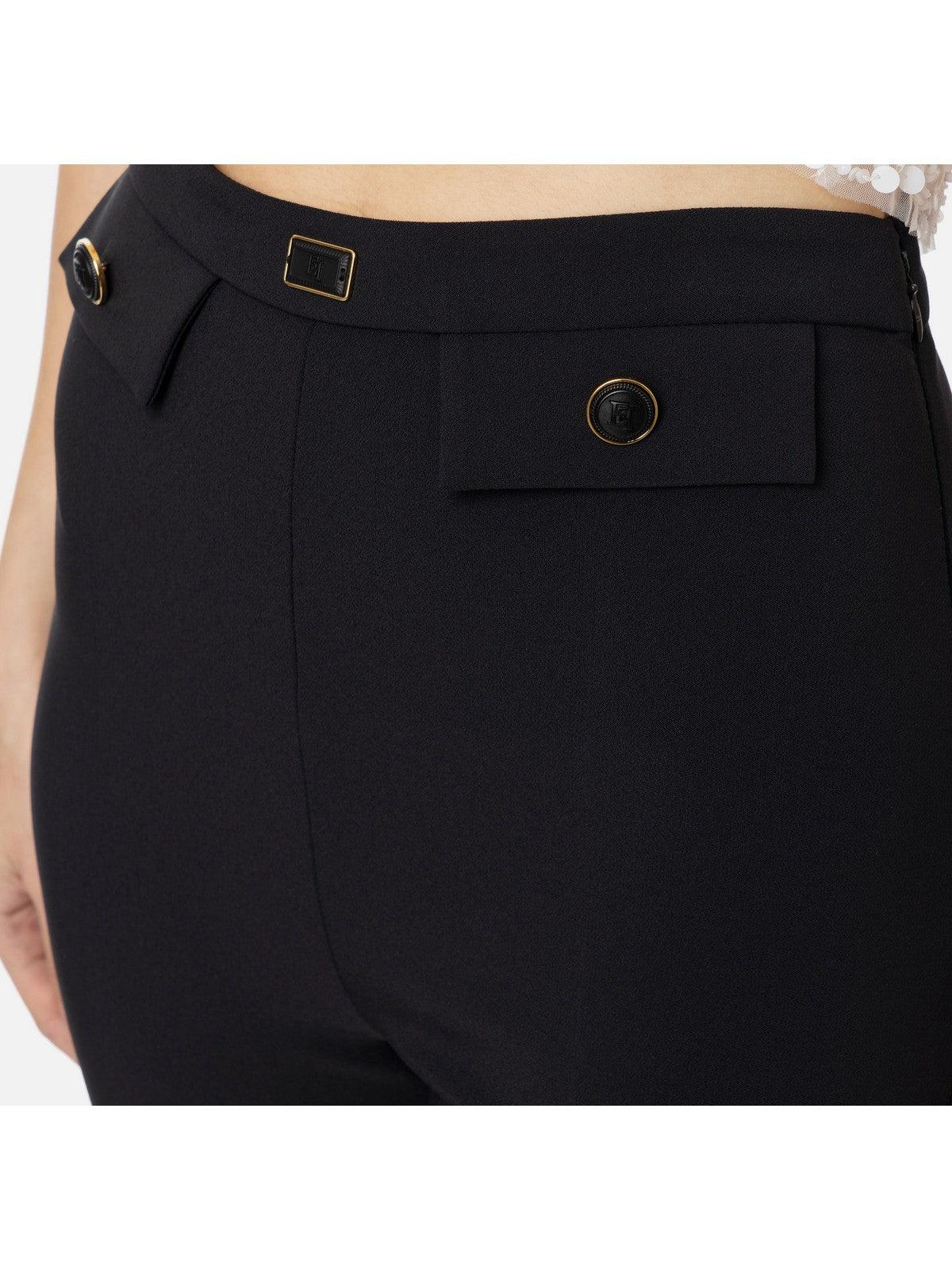 ELISABETTA FRANCHI Γυναικείο Παντελόνι PA02941E2 110 Μαύρο - Ελαστικό