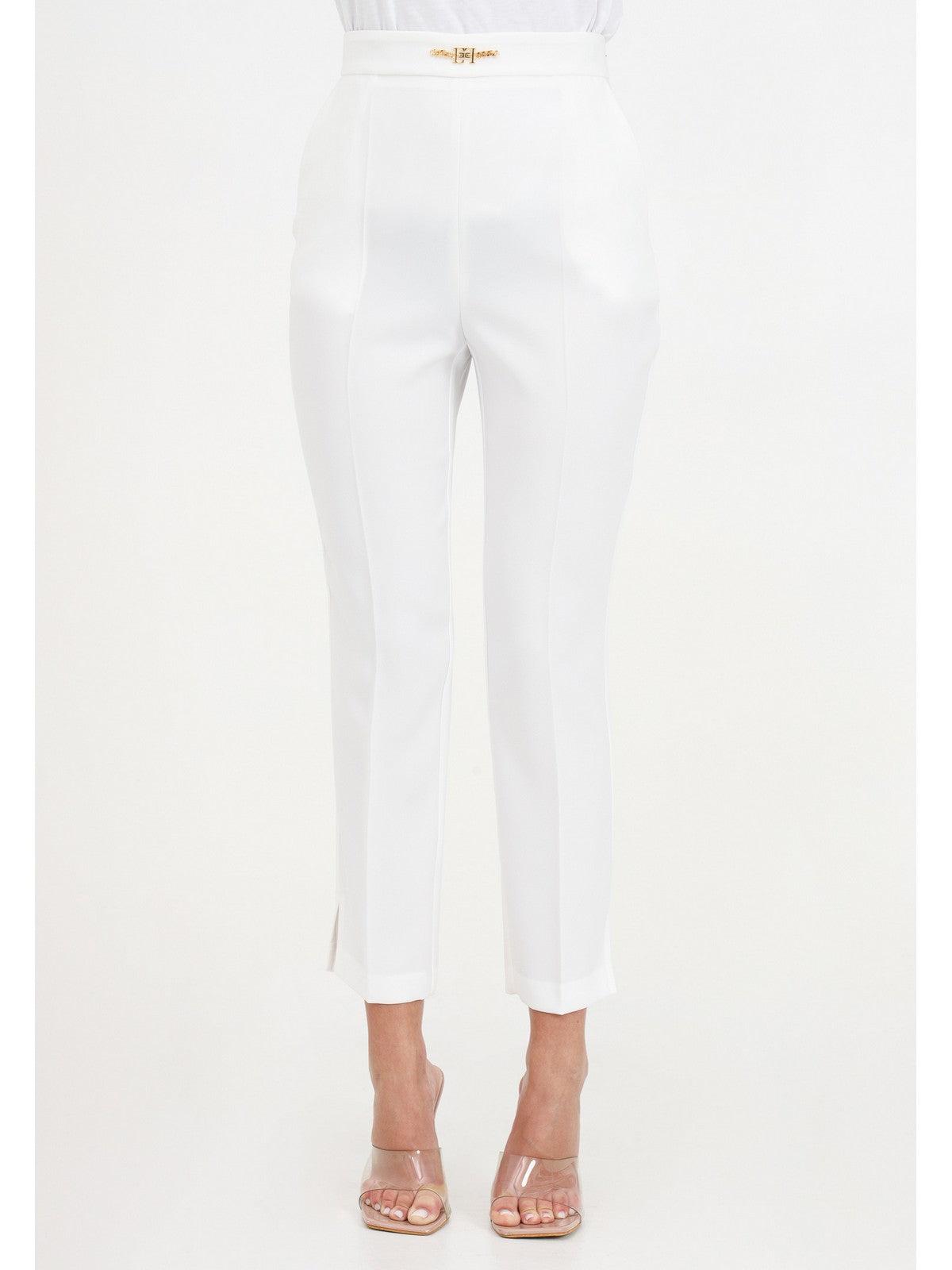 ELISABETTA FRANCHI Pantalón de mujer PA02341E2 360 Marfil - Elástico