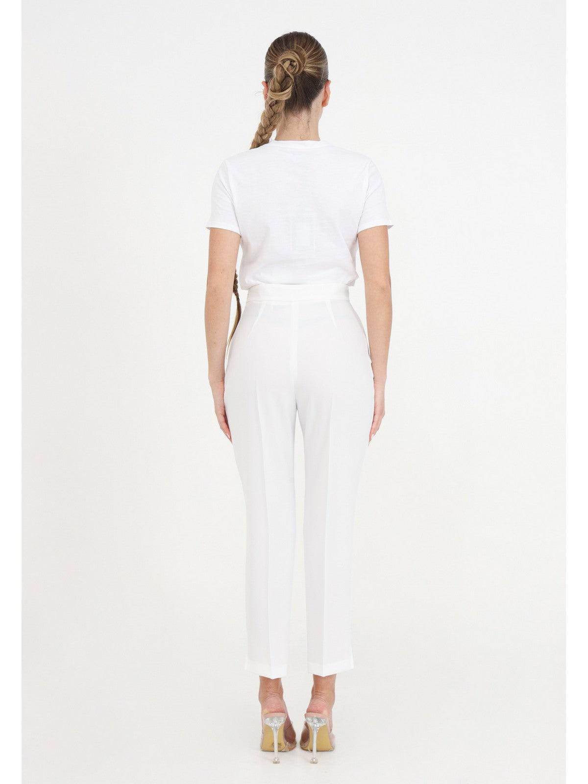 ELISABETTA FRANCHI Pantalón de mujer PA02341E2 360 Marfil - Elástico