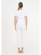 ELISABETTA FRANCHI Pantalón de mujer PA02341E2 360 Marfil - Elástico