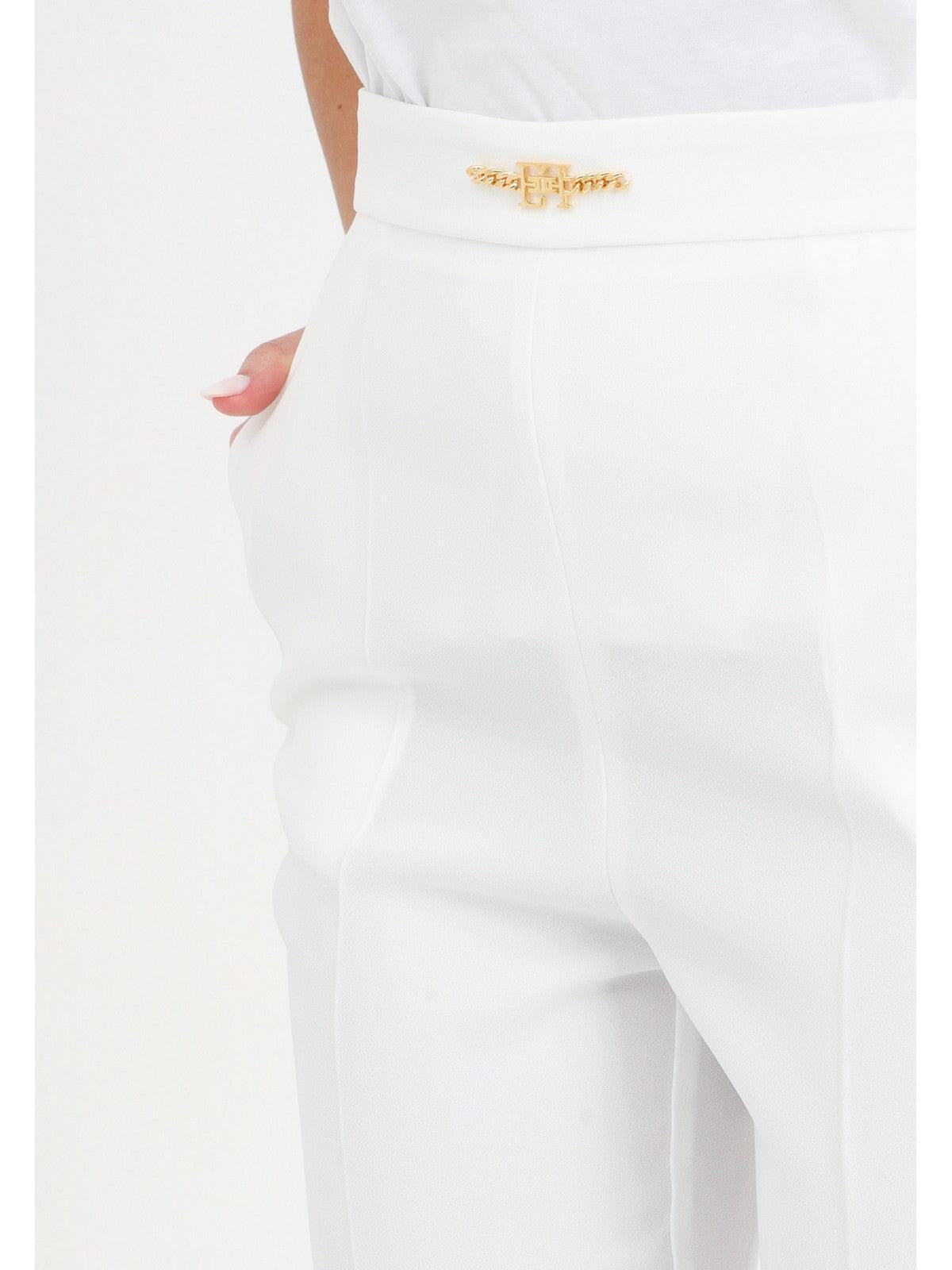 ELISABETTA FRANCHI Pantalón de mujer PA02341E2 360 Marfil - Elástico