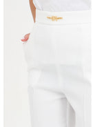 ELISABETTA FRANCHI Pantalón de mujer PA02341E2 360 Marfil - Elástico