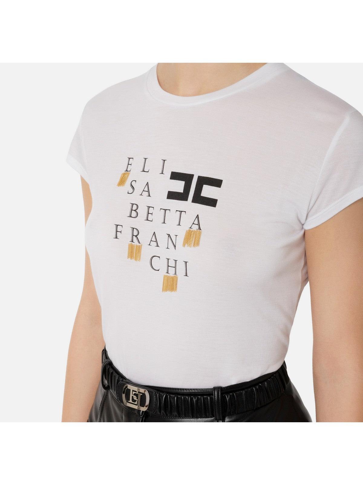 ELISABETTA FRANCHI Camiseta y polo de mujer MA00841E2 270 Blanco - Estilo