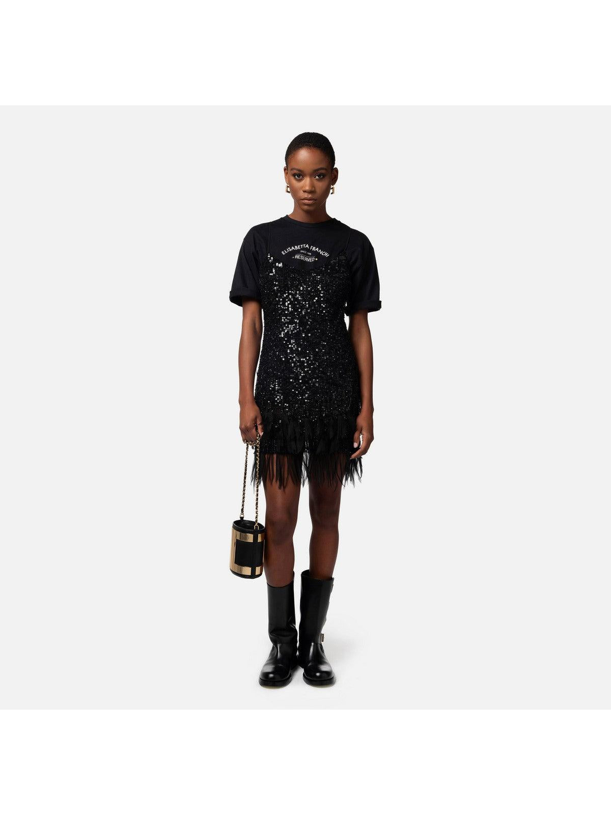 ELISABETTA FRANCHI Vestido de mujer AB62442E2 110 Negro - Estilo