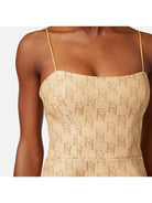 ELISABETTA FRANCHI Vestido de mujer AB64142E2 CE1 Beige - Estilo