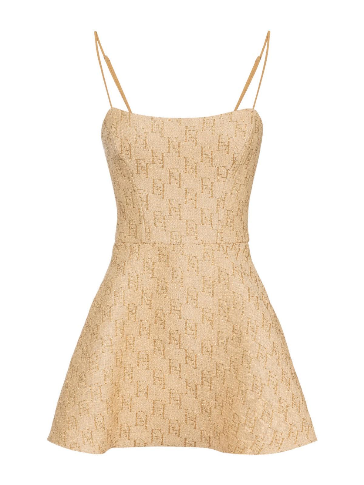 ELISABETTA FRANCHI Vestido de mujer AB64142E2 CE1 Beige - Estilo
