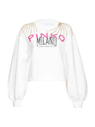 PINKO Felpa Donna Ceresole 102827-A1LU Z15 Bianco - Stilato