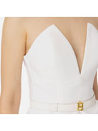 ELISABETTA FRANCHI Γυναικείο Φόρεμα AB64842E2 360 Ιβουάρ - Στυλιζαρισμένο