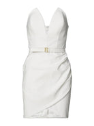 ELISABETTA FRANCHI Γυναικείο Φόρεμα AB64842E2 360 Ιβουάρ - Στυλιζαρισμένο