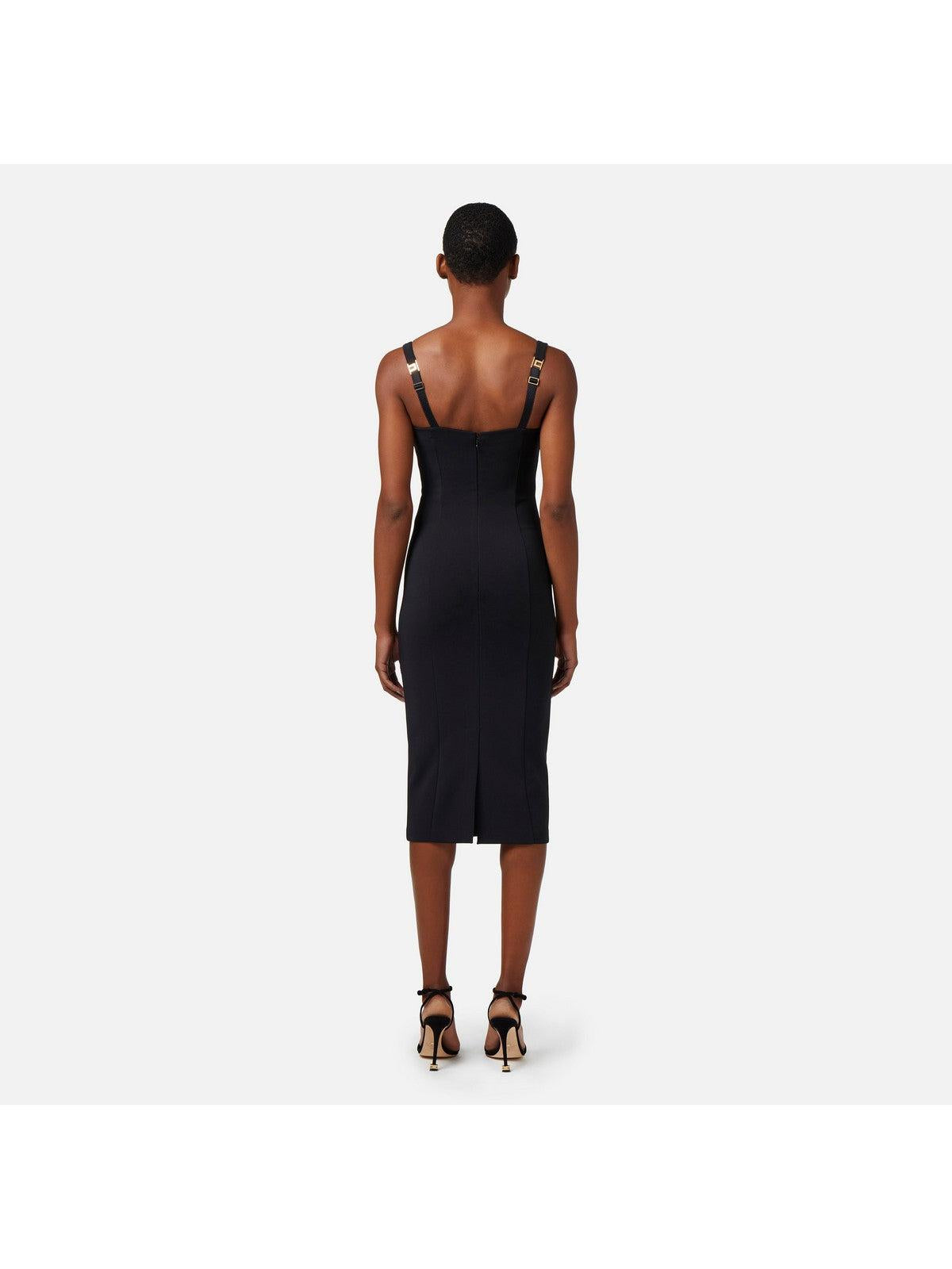 ELISABETTA FRANCHI Γυναικείο Φόρεμα AB65542E2 110 Μαύρο - Στυλιζαρισμένο