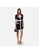 ELISABETTA FRANCHI Γυναικείο Φόρεμα AM81B42E2 110 Μαύρο - Στυλιζαρισμένο