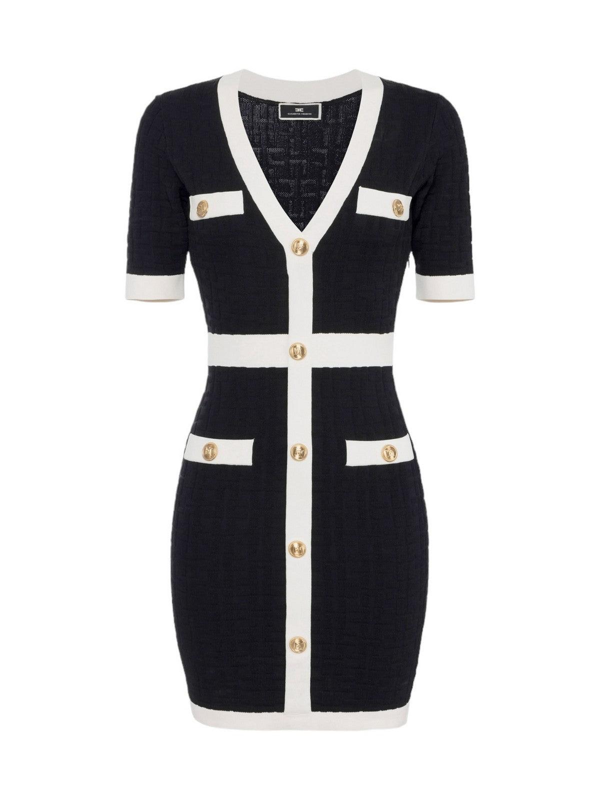 ELISABETTA FRANCHI Γυναικείο Φόρεμα AM81B42E2 110 Μαύρο - Στυλιζαρισμένο