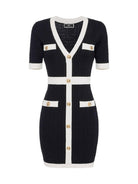 ELISABETTA FRANCHI Γυναικείο Φόρεμα AM81B42E2 110 Μαύρο - Στυλιζαρισμένο