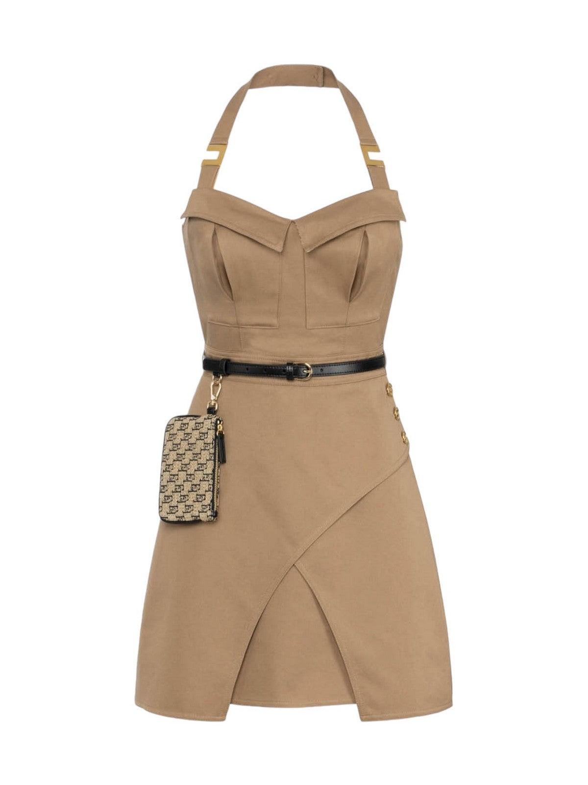 ELISABETTA FRANCHI Γυναικείο Φόρεμα AB56442E2 390 Καφέ - Στυλιζαρισμένο