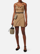 ELISABETTA FRANCHI Γυναικείο Φόρεμα AB56442E2 390 Καφέ - Στυλιζαρισμένο