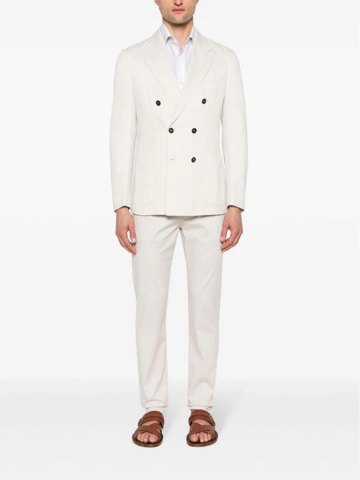 Pantalón de hombre ELEVENTY I70PANE02 TET0G002 01N Blanco - Recto