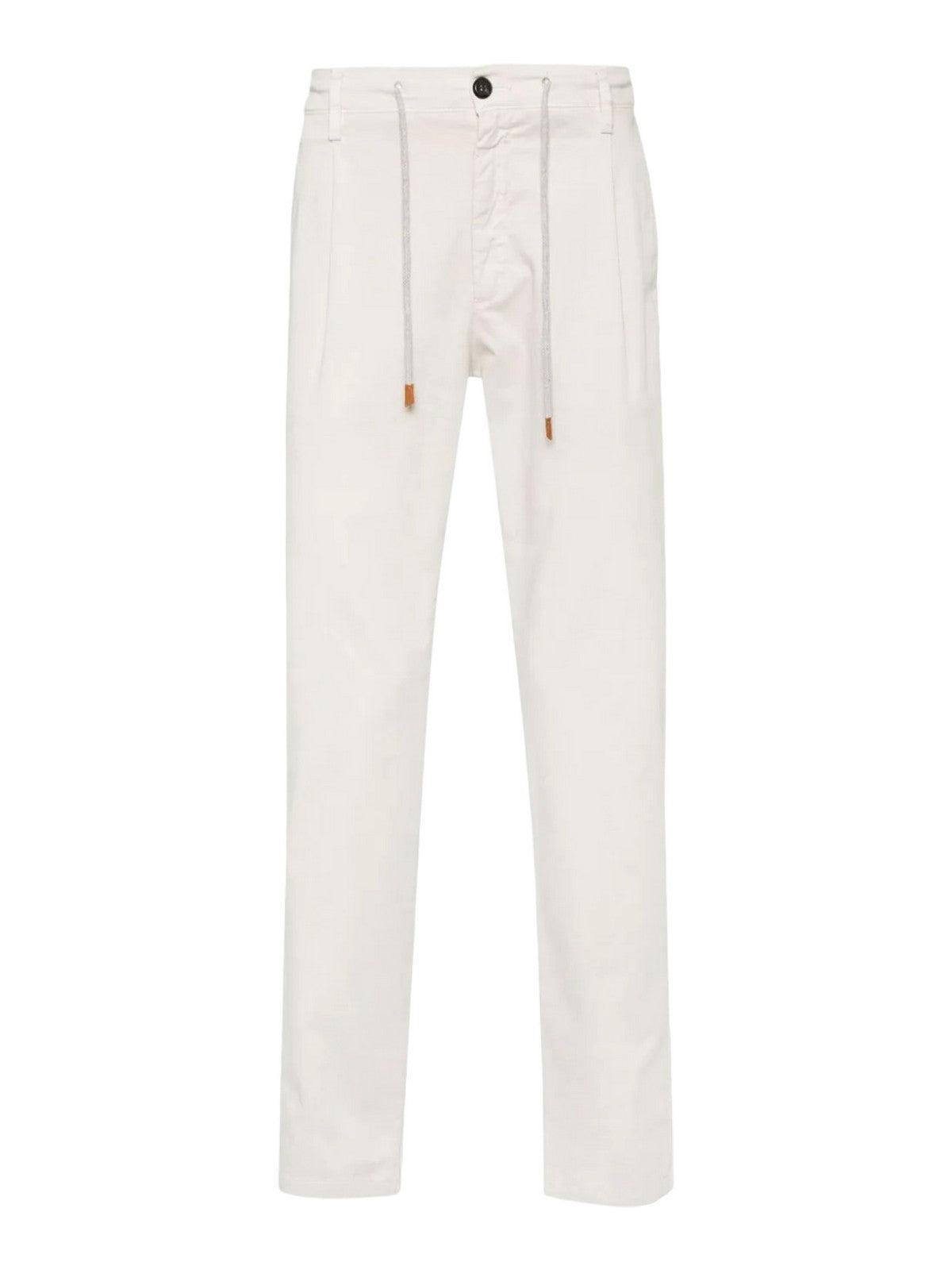 Pantalón de hombre ELEVENTY I70PANE02 TET0G002 01N Blanco - Recto