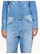 Vaqueros DONDUP Koons Jewel para mujer DP268B DS0145D GU7 800 Azul - Elástico