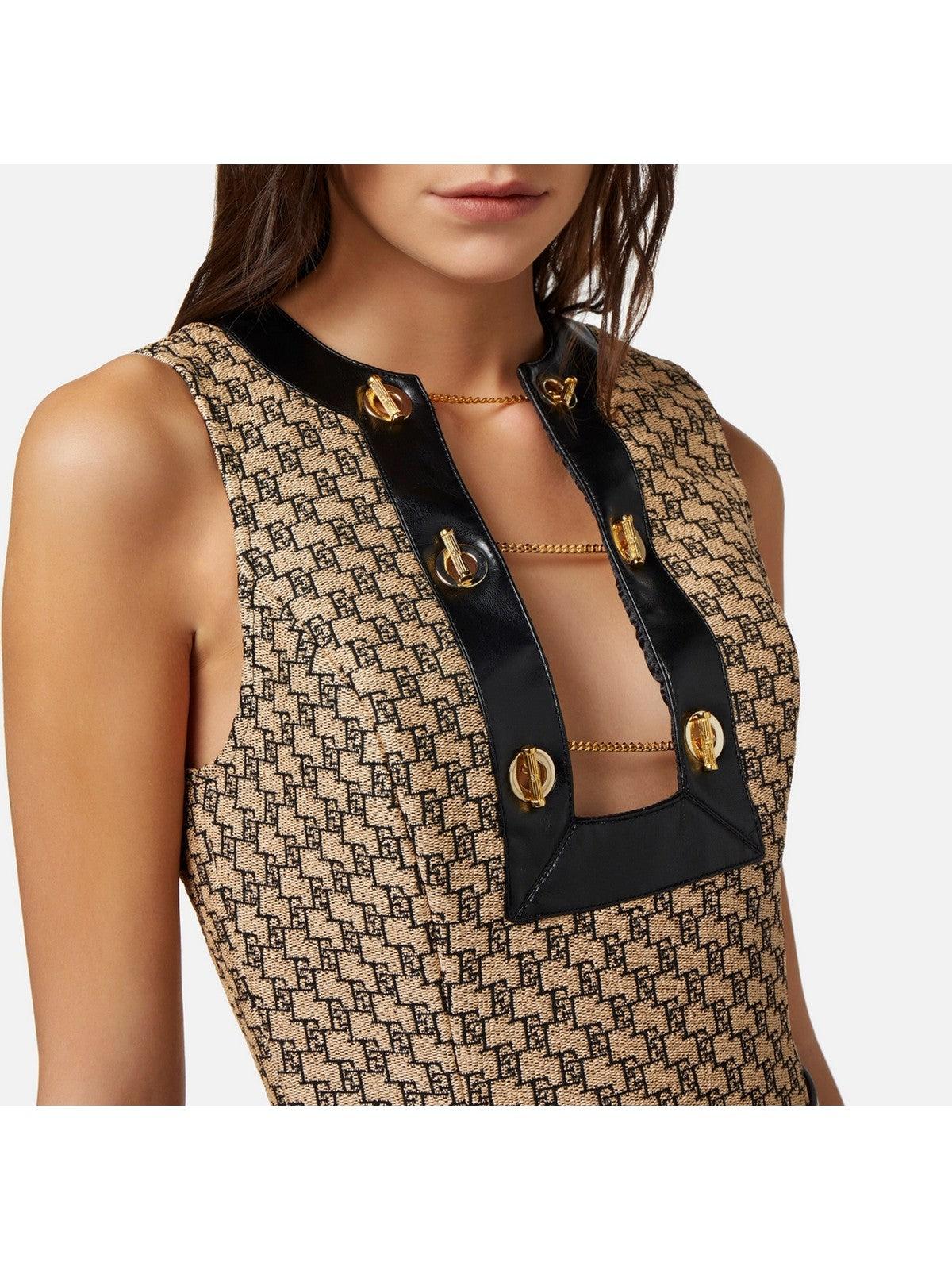 ELISABETTA FRANCHI Γυναικείο Φόρεμα AB64642E2 BD9 Μπεζ - Στυλιζαρισμένο
