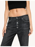 Vaqueros DONDUP Koons Jewel para mujer DP268B DF0276D HA7 999 Negro - Elástico