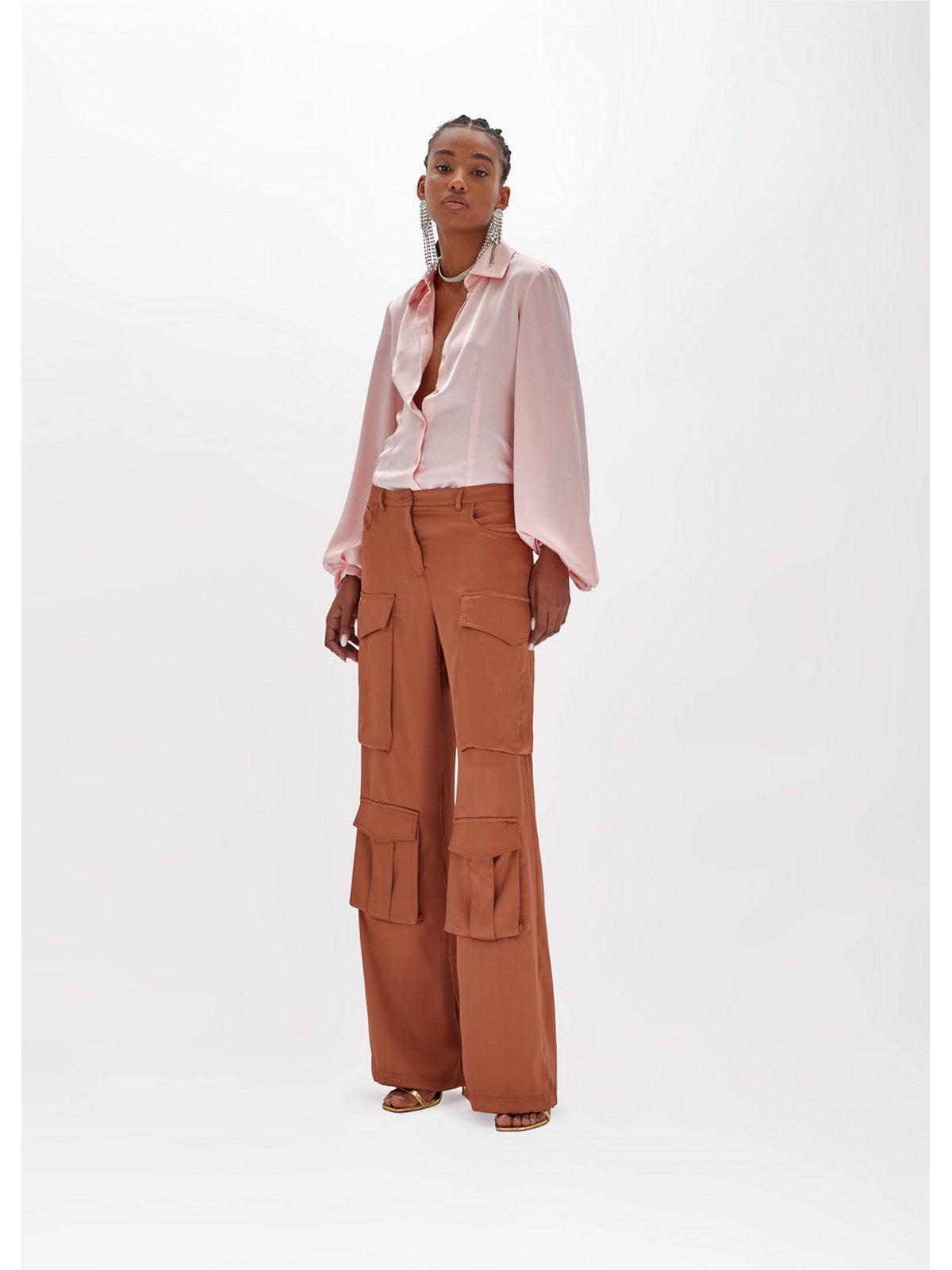 Pantalón de mujer BLUGIRL RA4113TS048 71142 Marrón - Elástico