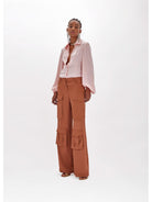 Pantalón de mujer BLUGIRL RA4113TS048 71142 Marrón - Elástico