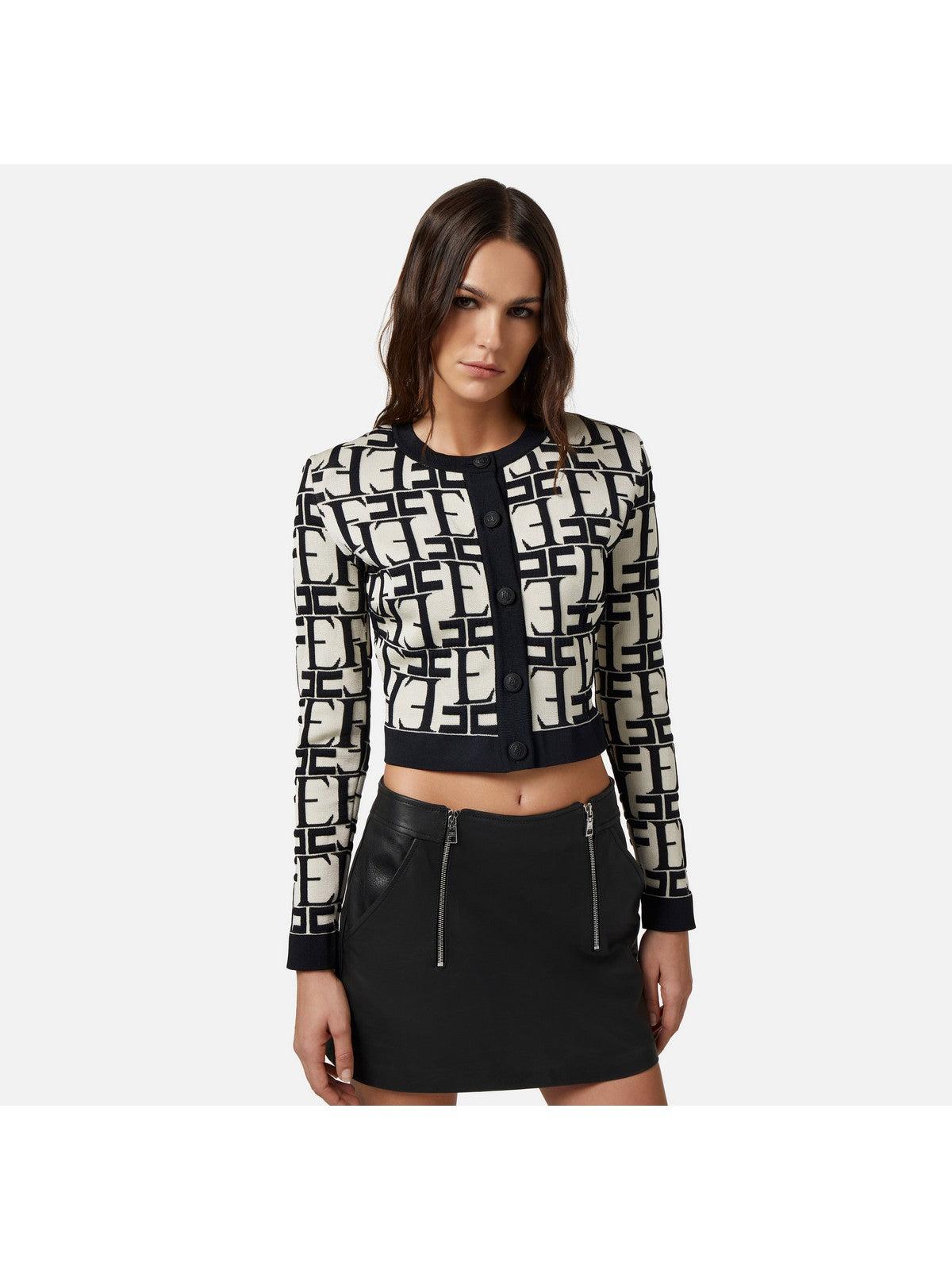 ELISABETTA FRANCHI Γυναικεία Ζακέτα MK28Q42E2 E84 Ιβουάρ - Στυλιζαρισμένη