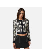 ELISABETTA FRANCHI Γυναικεία Ζακέτα MK28Q42E2 E84 Ιβουάρ - Στυλιζαρισμένη